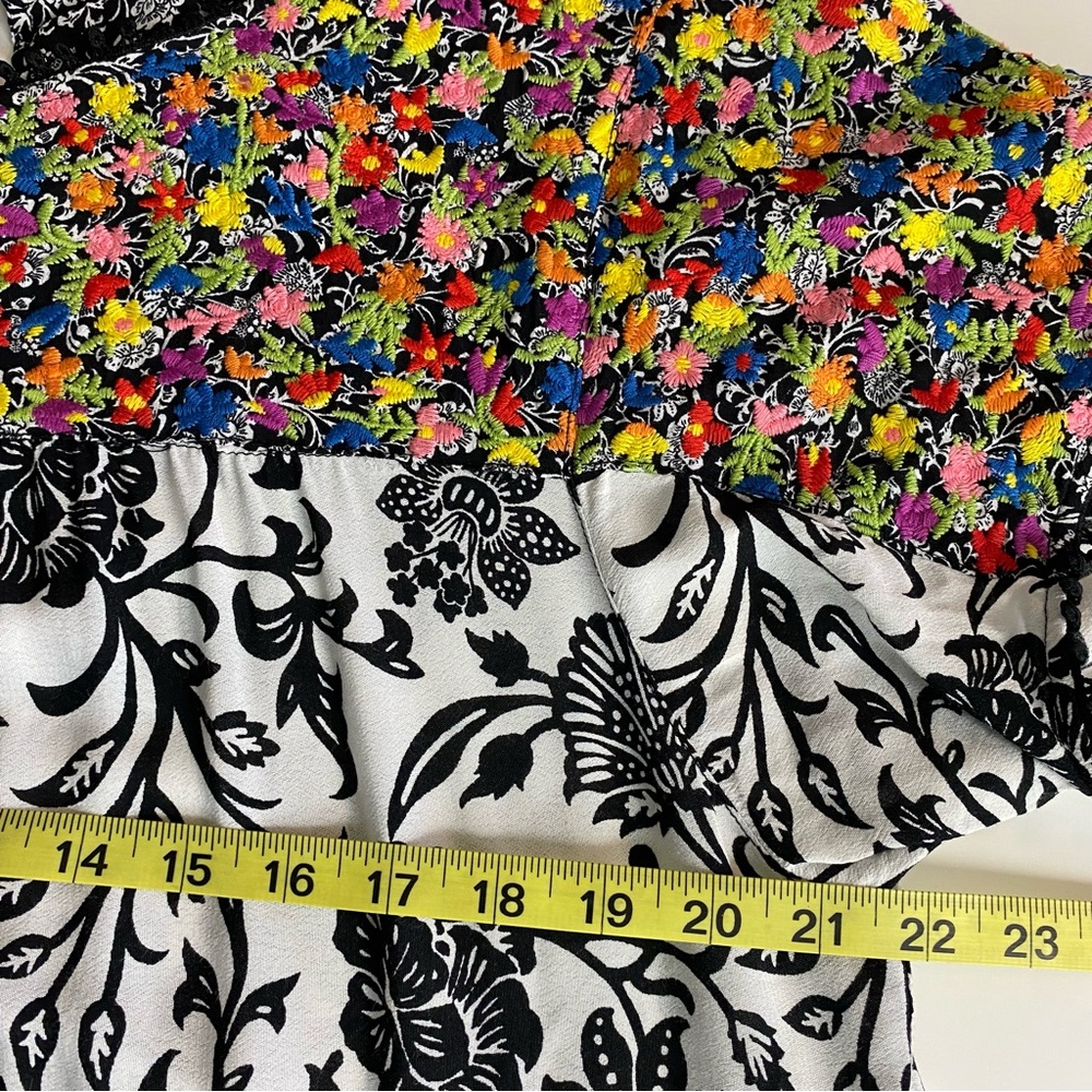 JOHN MARk 🌺 Floral Tiered Embroidered Dress Sz XL - Picture 11 of 14